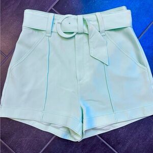 Cinq a Sept Light Cream High-Waisted Shorts